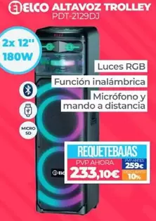 Oferta de Elco - Altavoz Trolley por 233,1€ en Electrocash