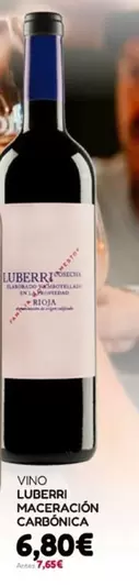 Oferta de Vino Luberri Maceracion Carbonica por 6,8€ en Vinalium