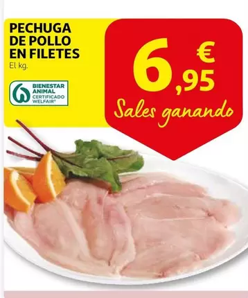 Oferta de Pechuga De Pollo En Filetes por 6,95€ en Alcampo