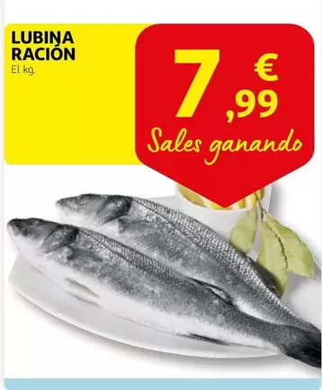 Oferta de Lubina Racion por 7,99€ en Alcampo