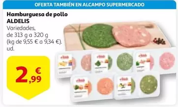 Oferta de Alcampo - Hamburguesa De Pollo por 2,99€ en Alcampo