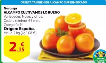 Oferta de Alcampo - Naranja por 2,15€ en Alcampo