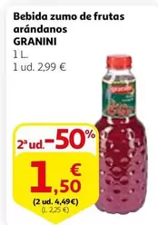 Oferta de Granini - Bebida Zumo De Frutas Arandanos por 2,99€ en Alcampo