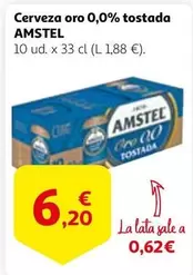 Oferta de Amstel - Cerveza Oro 0.0% Tostada por 6,2€ en Alcampo