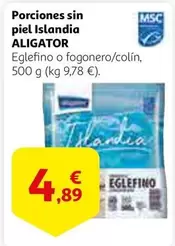 Oferta de Aligator - Porciones Sin Piel Islandia por 4,89€ en Alcampo