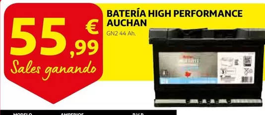 Oferta de Auchan - Bateria High Performance por 55,99€ en Alcampo