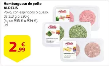 Oferta de Aldelis - Hamburguesa De Pollo por 2,99€ en Alcampo