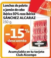 Oferta de Sánchez Alcaraz - Lonchas De Paleta O Jamon De Cebo Iberico 50% Raza Iberica en Alcampo