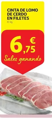 Oferta de Cinta De Lomo De Cerdo En Filetes por 6,75€ en Alcampo