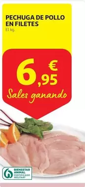 Oferta de Pechuga De Pollo En Filetes por 6,95€ en Alcampo