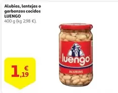 Oferta de Luengo - Alubias, Lentejas O Garbanzos Cocidos por 1,19€ en Alcampo