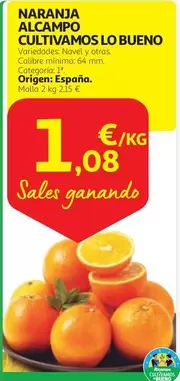 Oferta de Alcampo - Naranja Alcampo Cultivamoso por 1,08€ en Alcampo