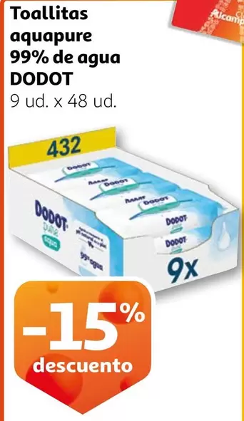 Oferta de Dodot - Toallitas Aquapure 99% De Agua en Alcampo