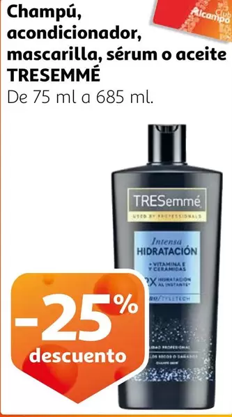 Oferta de Tresemmé - Champú, Acondicionador, Mascarilla, Sérum O Aceite en Alcampo