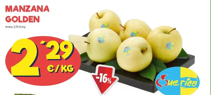 Oferta de Que Rica - Manzana Golden por 2,29€ en Ahorramas