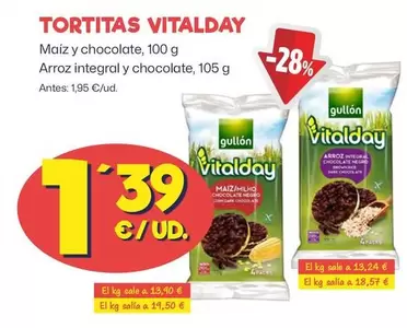 Oferta de Vitalday - Tortitas por 1,39€ en Ahorramas