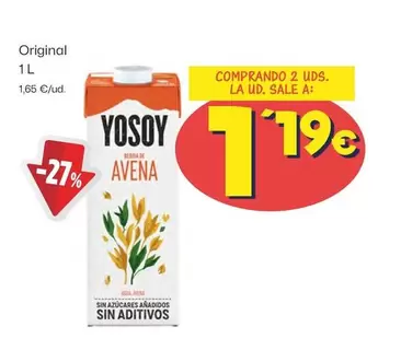 Oferta de YoSoy - Bebida De Avena Original por 1,65€ en Ahorramas