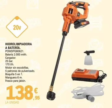 Oferta de Power Plus - Hidrolimpiadora A Bateria por 138,95€ en E.Leclerc