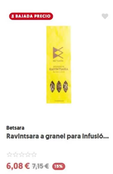 Oferta de Betsara - Ravintsara A Granel Para Infusió por 6,08€ en Herbolario Navarro