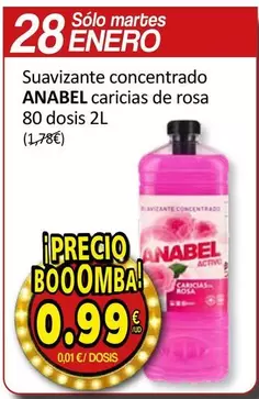 Oferta de Caricias - Suavizante Concentrado  De Rosa por 0,99€ en SPAR