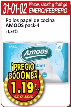 Oferta de Amoos - Rollos Papel De Cocina por 1,19€ en SPAR