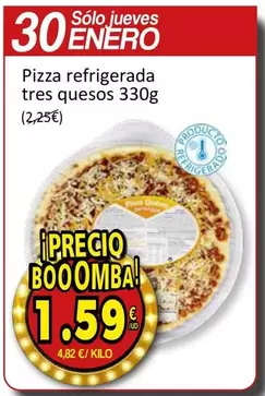 Oferta de Tres - Pizza Refrigerada  Quesos por 1,59€ en SPAR