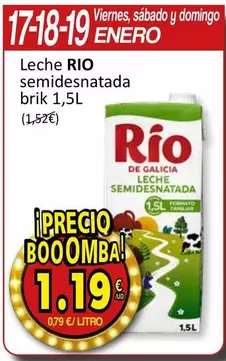 Oferta de Domingo - Leche Semidesnatada por 1,19€ en SPAR