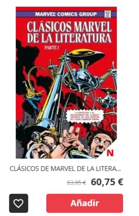 Oferta de Marvel - Clasicos De  De La Litera por 60,75€ en Norma Comics