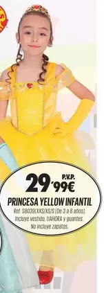 Oferta de Princesa Yellow Infantil por 29,99€ en DRIM