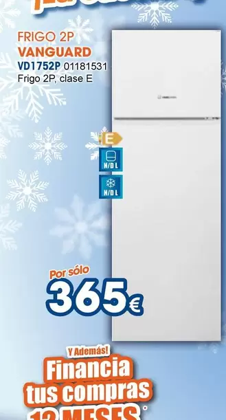 Oferta de Vanguard - Frigo 2p por 365€ en Master Cadena