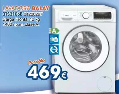 Oferta de Balay - Lavadora 3ts3106b 01206297 por 469€ en Master Cadena