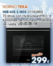 Oferta de Teka - Horno Hsb-635 S Inox 01182869 por 299€ en Master Cadena