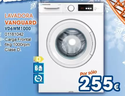 Oferta de Vanguard - Lavadora  Vd6wm1000 por 255€ en Master Cadena