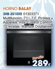 Oferta de Balay - Horno 3hb-2010x0 por 289€ en Master Cadena