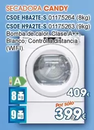 Oferta de Candy - Secadora CSOE H8A2TE-S  por 3,99€ en Master Cadena