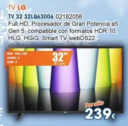 Oferta de LG - Tv 32 Lq60006 por 239€ en Master Cadena