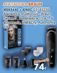 Oferta de Braun - Afeitadora MGK5440 + Kingc por 74€ en Master Cadena