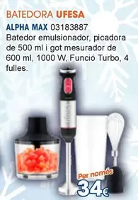 Oferta de Ufesa - Batedora por 34€ en Master Cadena