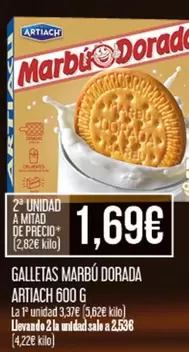 Oferta de Artiach - Galletas Marbu Dorada por 1,69€ en Claudio