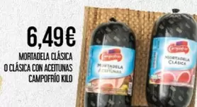 Oferta de Campofrío - Mortadela Clasica O Clasica Con Aceitunas por 6,49€ en Claudio