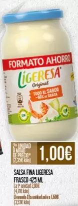 Oferta de Ligeresa - Salsa Fina Frasco por 1€ en Claudio