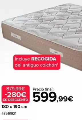 Oferta de 180 X 190 Cm por 599,99€ en Costco