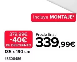 Oferta de 135 X 190 Cm por 339,99€ en Costco