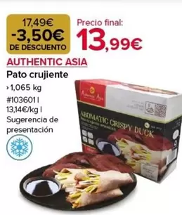 Oferta de Authentic - Pato Crujiente por 13,99€ en Costco