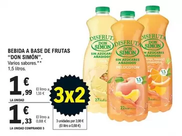 Oferta de Don Simón - Bebida A Base De Frutas por 1,99€ en E.Leclerc