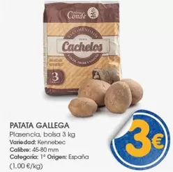 Oferta de Gallega - Patata por 3€ en Supermercados Plaza