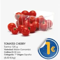 Oferta de Origen - Tomates Cherry por 1€ en Supermercados Plaza