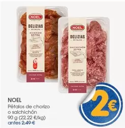 Oferta de Noel - Petalos De Chorizo O Salchichon por 2€ en Supermercados Plaza