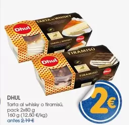 Oferta de Dhul - Tarta Al Whisky O Tiramisu por 2€ en Supermercados Plaza