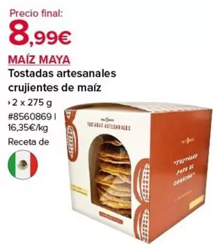 Oferta de Tostadas Artesanales Crujientes De Maíz por 8,99€ en Costco